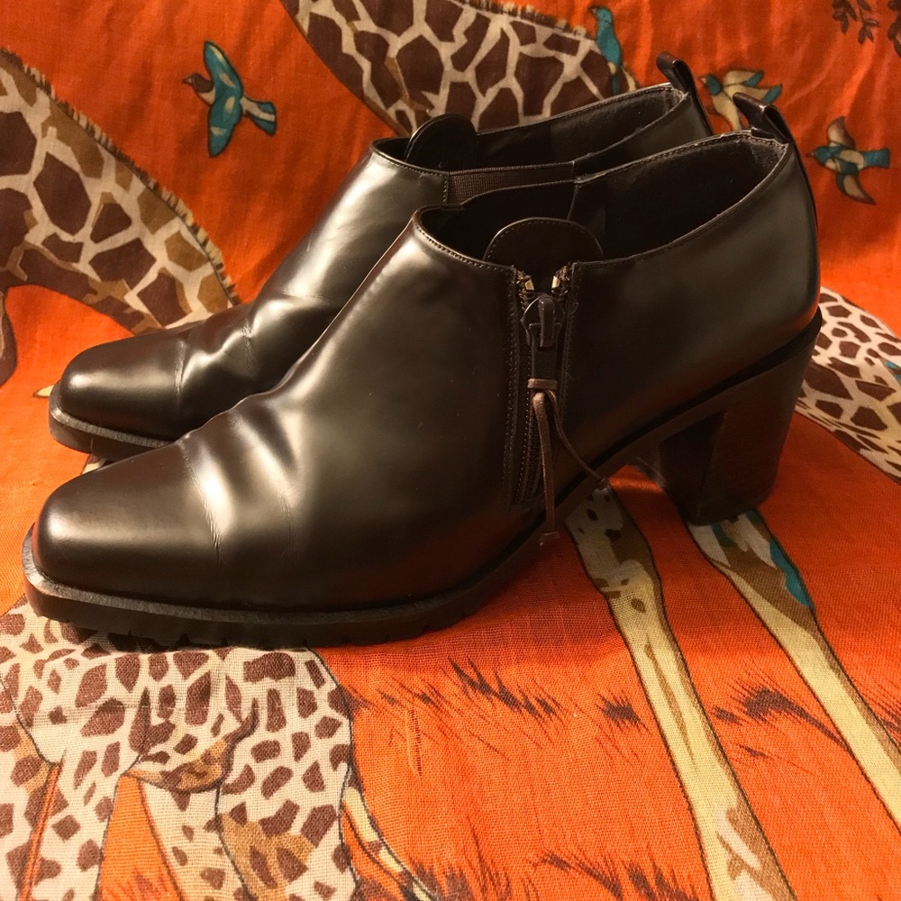 Donald J. Pliner Chocolate Brown Booties.